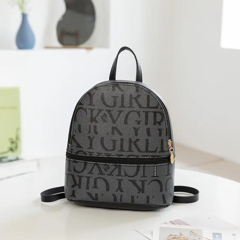Yaoku Printed Backpack Cross-body Shoulder Bag Casual Shoulder Pu Bag
