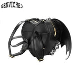 Women Daily Backpack Mochila Bat Bag Batwing Travel Bag Women Punk Stylish