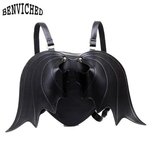 Women Daily Backpack Mochila Bat Bag Batwing Travel Bag Women Punk Stylish