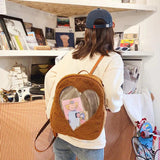 Transparent Heart Shape PVC Ita Bag Backpack Silver