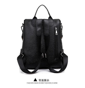 Casual Women PU Leather Backpack Female Shoulder Bag Travel Back Pack