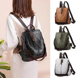 Female Backpack Multifunction Girls Leather School Shoulder Bag Travel Pack