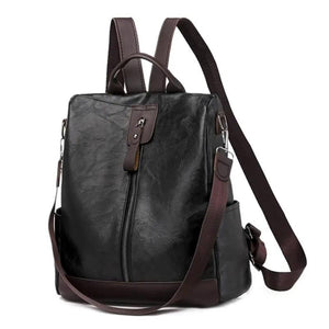 Female Backpack Multifunction Girls Leather School Shoulder Bag Travel Pack