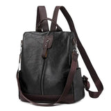 Female Backpack Multifunction Girls Leather School Shoulder Bag Travel Pack