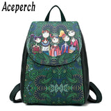 Female Backpack Women Pu Leather Shoulder Bag Backpacks Ladies Teenage Girls