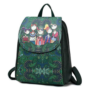 Female Backpack Women Pu Leather Shoulder Bag Backpacks Ladies Teenage Girls