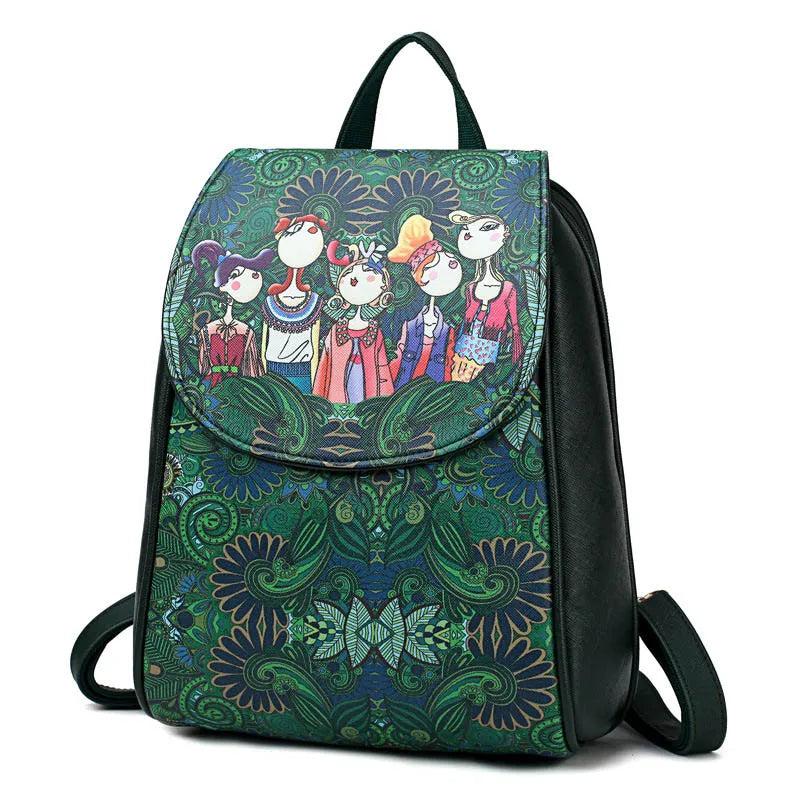 Female Backpack Women Pu Leather Shoulder Bag Backpacks Ladies Teenage Girls