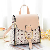 Small Backpack Women Casual PU Leather Bagpack Ladies