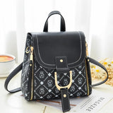 Small Backpack Women Casual PU Leather Bagpack Ladies