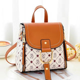 Small Backpack Women Casual PU Leather Bagpack Ladies
