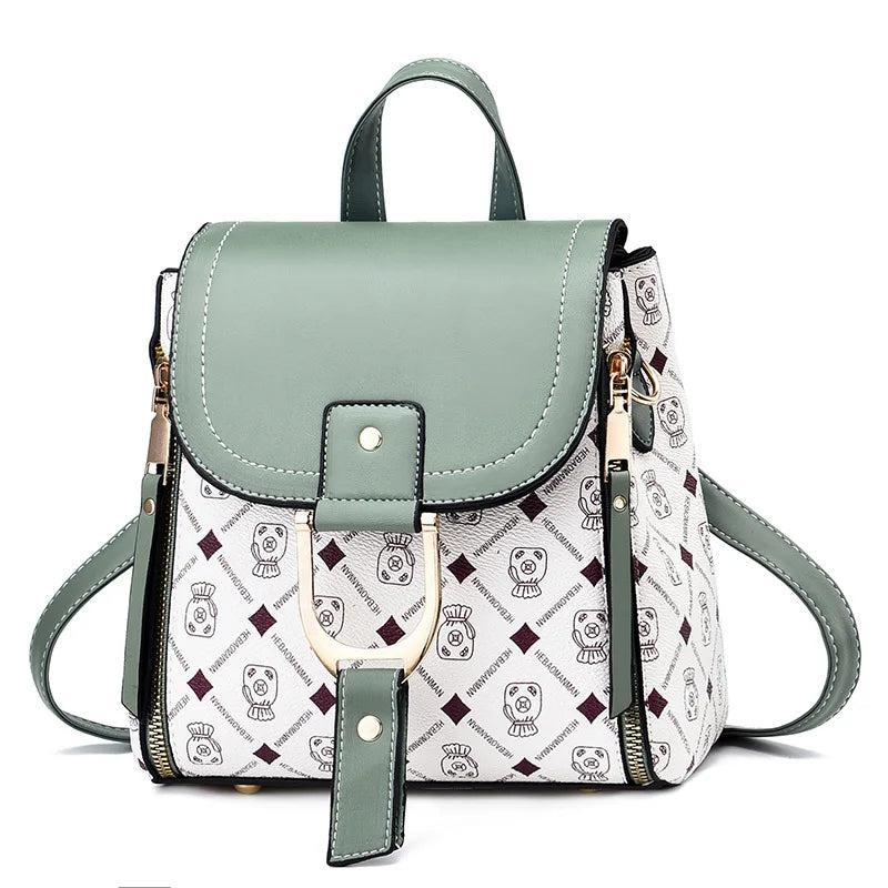 Small Backpack Women Casual PU Leather Bagpack Ladies
