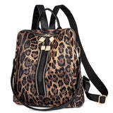 Leopard/Cow Print Bag Set: Backpack/Shoulder Bag+Handbag