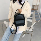 Letter Women's Backpack High Leather Ladies Anti Theft Backpack