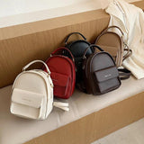 Letter Women's Backpack High Leather Ladies Anti Theft Backpack