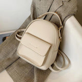 Letter Women's Backpack High Leather Ladies Anti Theft Backpack