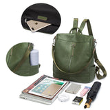 Casual Multifunction Women Leather Backpack Female Shoulder Bag