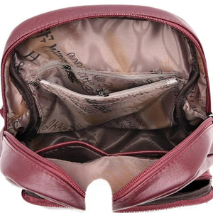 Women Backpack Large School Bag Leather Shoulder Bag