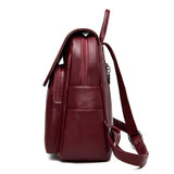 Women Backpack Large School Bag Leather Shoulder Bag