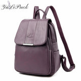 Women Backpack Large School Bag Leather Shoulder Bag