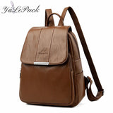 Women Backpack Large School Bag Leather Shoulder Bag