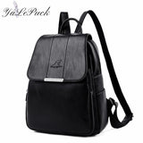 Women Backpack Large School Bag Leather Shoulder Bag