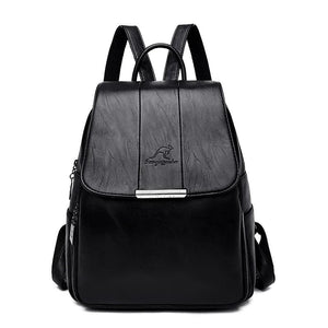 Women Backpack Large School Bag Leather Shoulder Bag