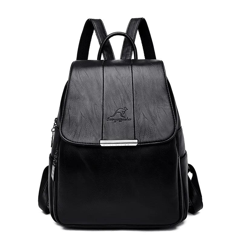 Women Backpack Large School Bag Leather Shoulder Bag