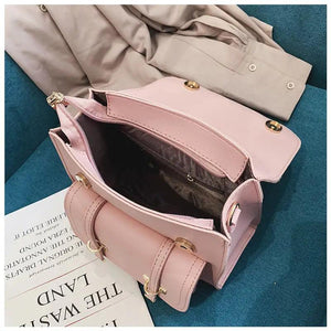 Embroidered Floral Leather School Backpack for Teenage Girls