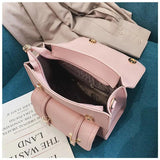 Embroidered Floral Leather School Backpack for Teenage Girls