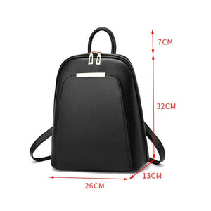 Pu Leather Backpack Women Teenage Girls School Shoulder Bag Bagpack