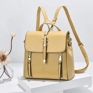 PU Leather Backpack Women Small Shoulder Bag Multifunctional