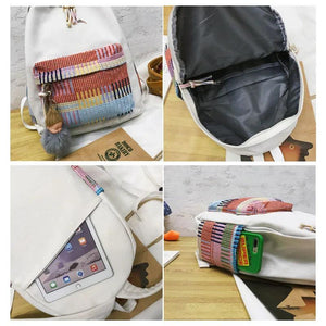 Colorful Stripe Japanese Harajuku Backpack for Women
