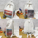 Colorful Stripe Japanese Harajuku Backpack for Women