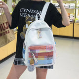 Colorful Stripe Japanese Harajuku Backpack for Women