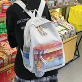 Colorful Stripe Japanese Harajuku Backpack for Women