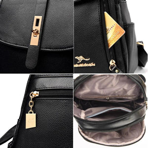 Women Travel Backpack Girls School Backapck High PU Leather Women Back pack