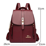 Women Travel Backpack Girls School Backapck High PU Leather Women Back pack