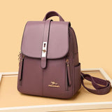 Women Travel Backpack Girls School Backapck High PU Leather Women Back pack