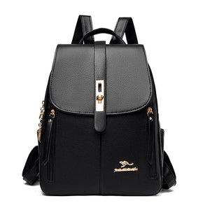 Women Travel Backpack Girls School Backapck High PU Leather Women Back pack