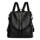 Women Casual Travel Backpack Large Capacity Leather Shoulder Bag