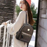 Women's Classic Backpack Letters Shoulder Crossbody Bag Large Capacity
