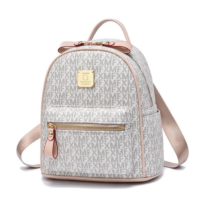 Women's Classic Backpack Letters Shoulder Crossbody Bag Large Capacity