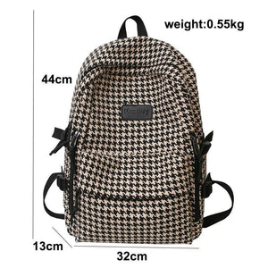 Women's Knit Backpack Ladies School Bag Female Large-capacity College Pattern