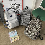 Women's Knit Backpack Ladies School Bag Female Large-capacity College Pattern