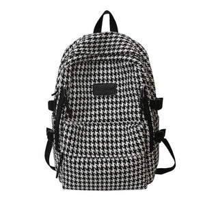 Women's Knit Backpack Ladies School Bag Female Large-capacity College Pattern