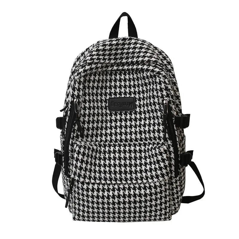Women's Knit Backpack Ladies School Bag Female Large-capacity College Pattern