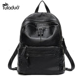 Classic Practical Backpack with Side Pockets Shoulder Bag