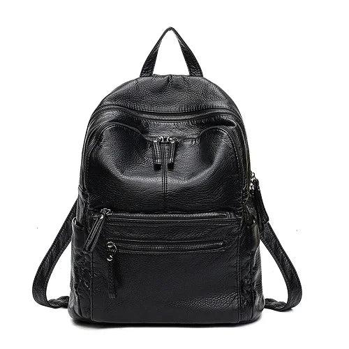 Classic Practical Backpack with Side Pockets Shoulder Bag