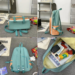 Double Pocket Teenage Girls Backpacks Large Capacity Women Shoulder Backpack