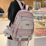 Double Pocket Teenage Girls Backpacks Large Capacity Women Shoulder Backpack